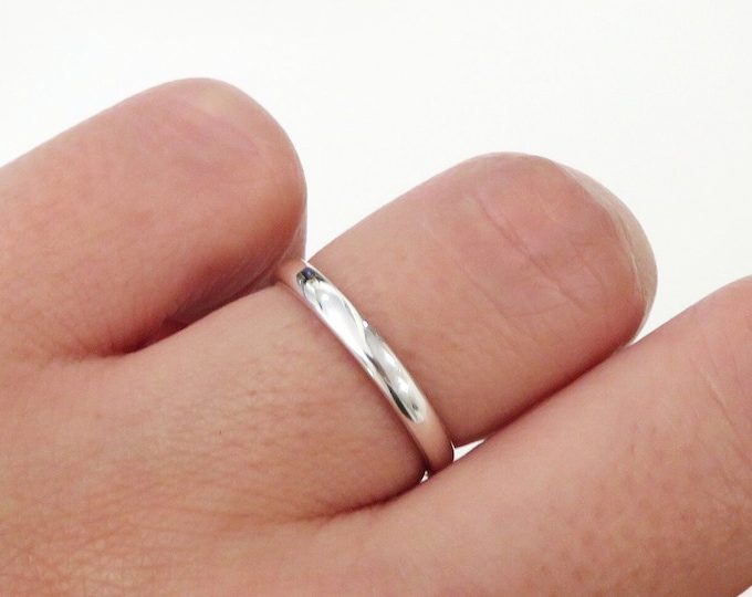Silver Band, Thick Silver Band, Half Round Ring, Silver Ring, Sterling Silver Ring, Stacking Ring, Simple Silver Ring, Silver Wedding Band