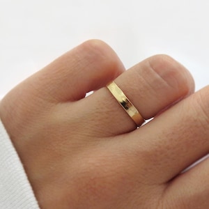 Gold Filled Ring, Gold Ring, Thick Gold Ring, Stacking Ring, Simple Gold Ring, 14k Gold Filled Ring, Hammered Ring, Gold Band, Stack Ring