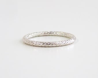 Silver Band, Silver Ring, Silver Sparkle Ring, Silver Stack Ring, Sterling Silver Ring, Stacking Ring, Wedding Band, Silver Stacking Ring