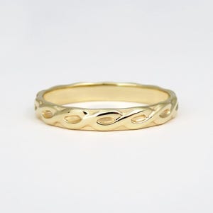 14k Gold Ring, 14k Gold Pattern Ring, Gold Ring, Thick Gold Ring, Braid Ring, Gold Stack Ring, Simple Gold Ring, Solid Gold Ring, 14k Gold