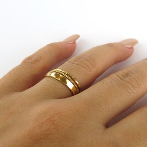 Gold Stacking Ring Set, Dainty Midi Ring, 14k Gold Filled Minimalist Ring, Twisted Super Thin Ring image 3