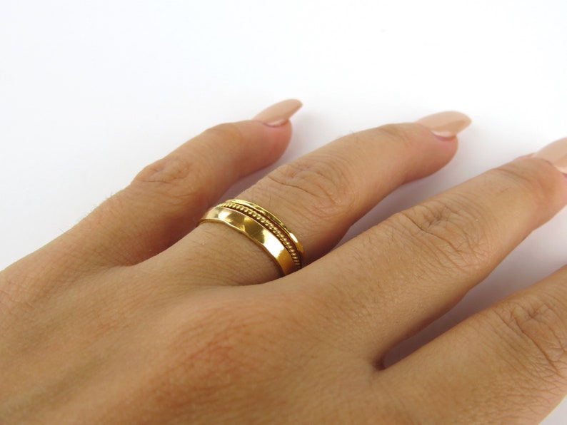 Gold Stacking Ring Set, Dainty Midi Ring, 14k Gold Filled Minimalist Ring, Twisted Super Thin Ring image 3