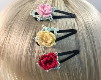 Tatted Lace Rosette Barrette