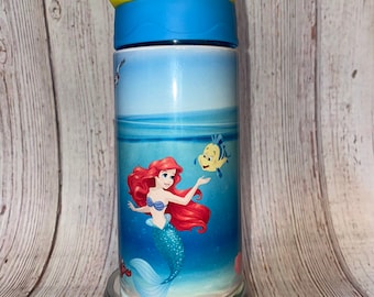 Niños 12 onzas Vaso de acero inoxidable / La Sirenita / Disneycups / niños tazas a prueba de derrames / tazas personalizadas