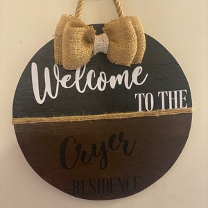 Personalized Welcome Door hanger