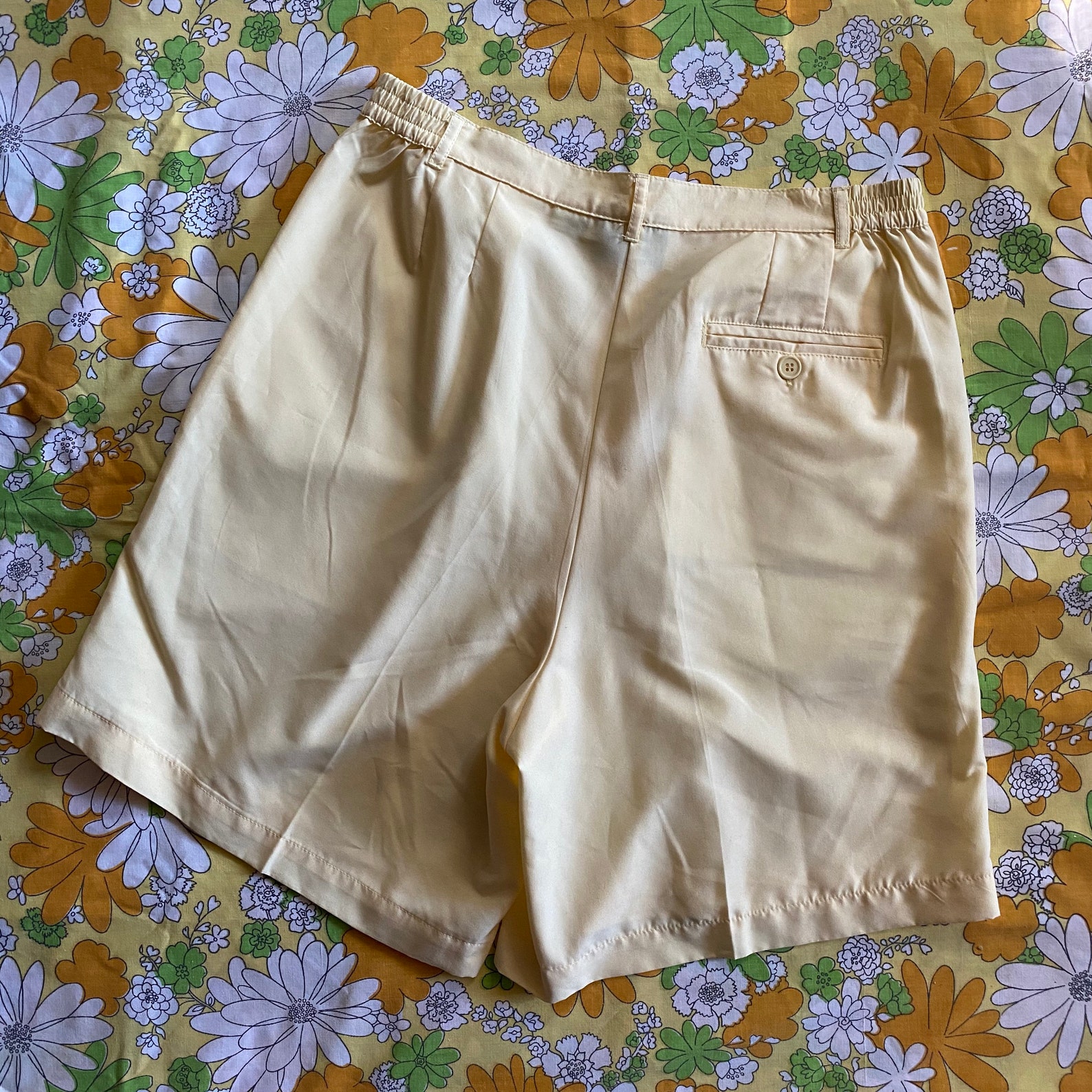 Vintage 1980s Yellow Golf Shorts KT Golf Large Etsy