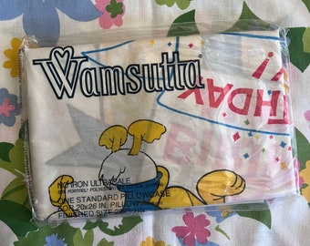 Vintage 1970s Deadstock Wamsutta Disney Birthday Pillowcase- Mickey Mouse