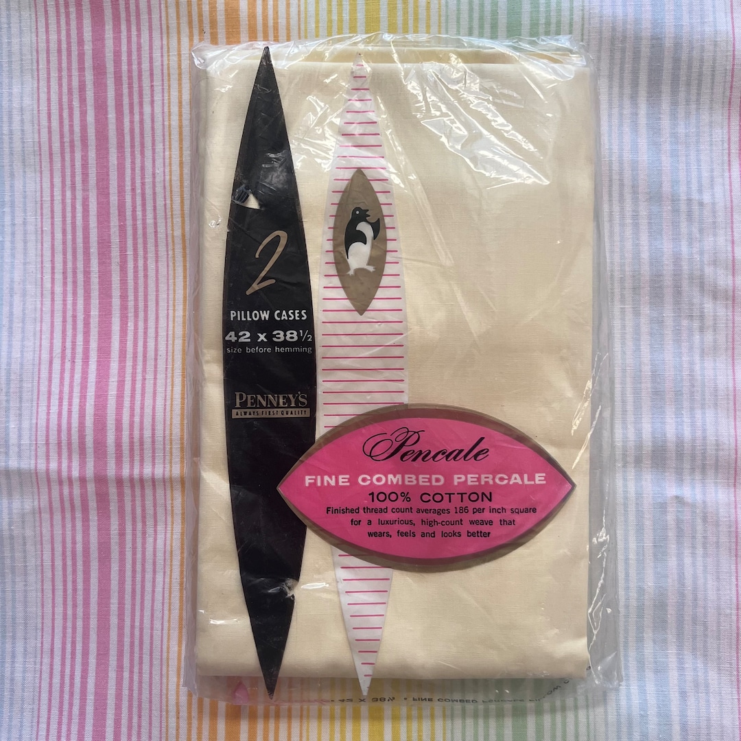 Vintage 1960s Deadstock Yellow Pillowcases Penneys Etsy