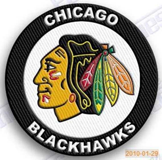 CHICAGO BLACKHAWKS iron on embroidered embroidery patch Etsy