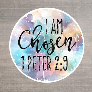 Colorful Chosen Waterproof Sticker - Personalized Vinyl Decal&quot;