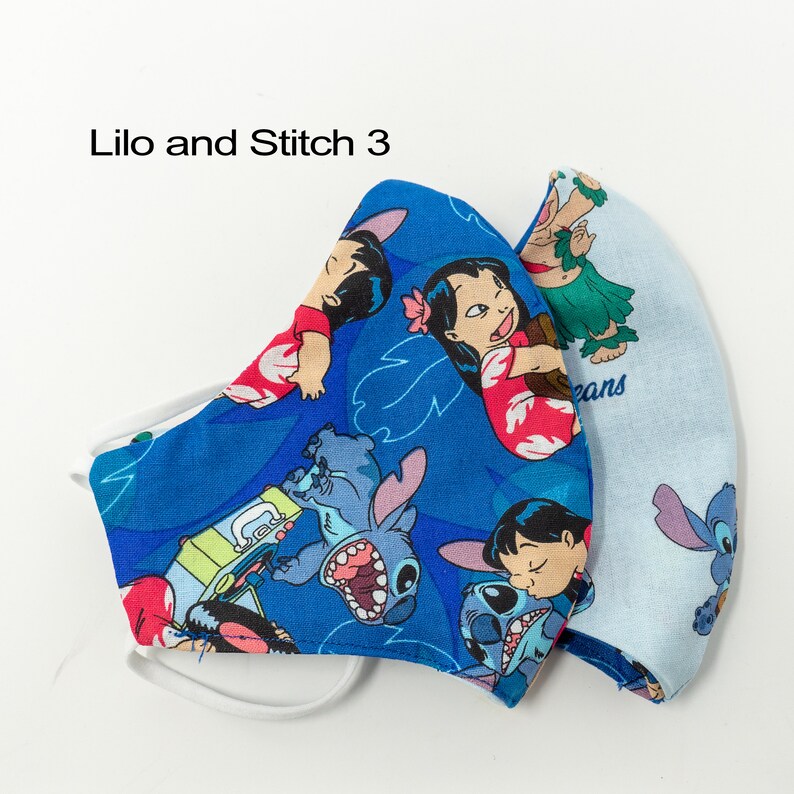 Adjustable Reversible Face Mask Lilo and Stitch 3 | Etsy
