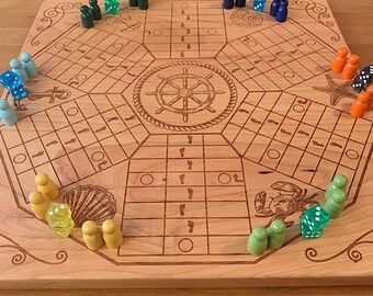 6 Player Beach Themed Pachisi Board