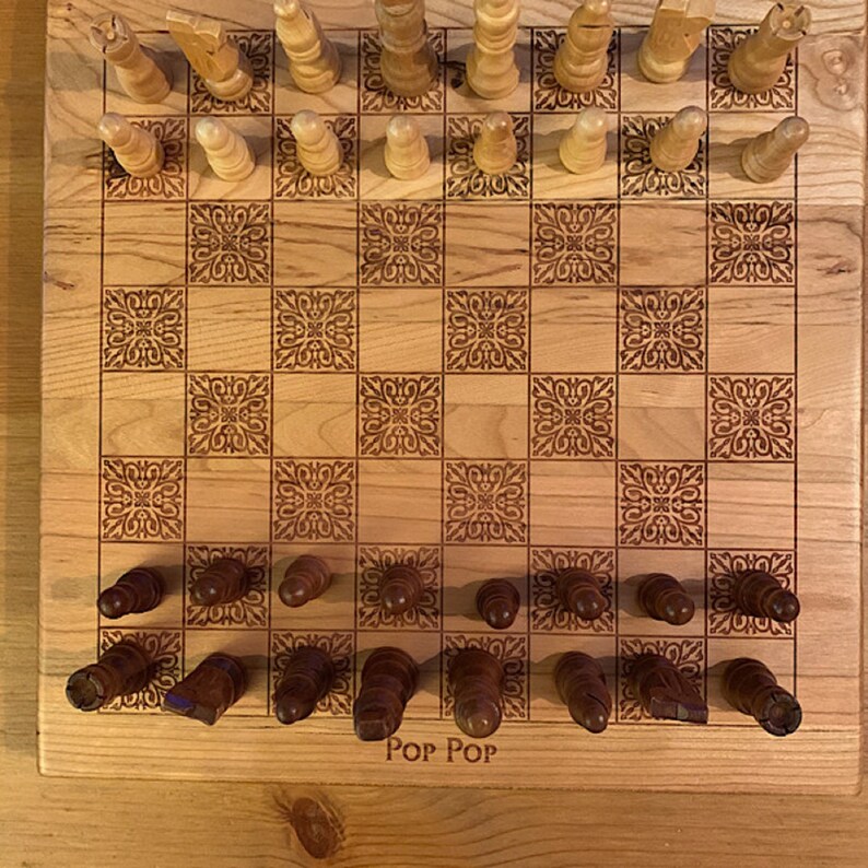 Custom Laser Engraved Chess Boards Etsy