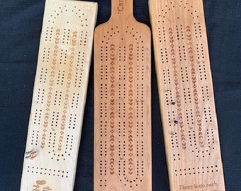 Custom Laser Engraved Cribbage Board