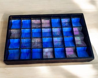 Stained Glass Mosaic Display Box: Jewelry Tray, Steampunk Art
