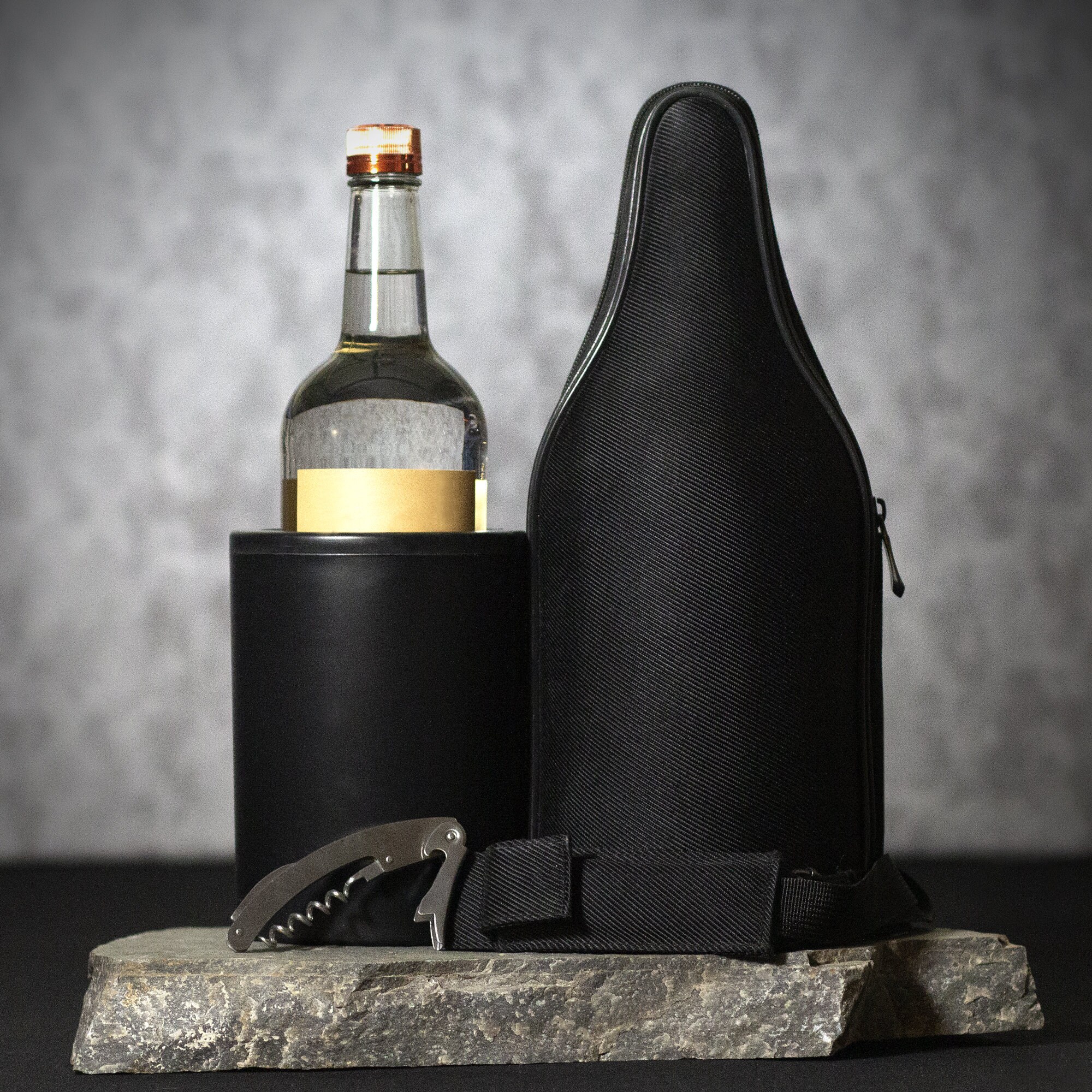 CaddyO Elegant Cloth Wine Tote & Iceless Wine Chiller Set Etsy France