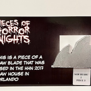 Piece of Halloween Horror Nights saw 2017 saw blade