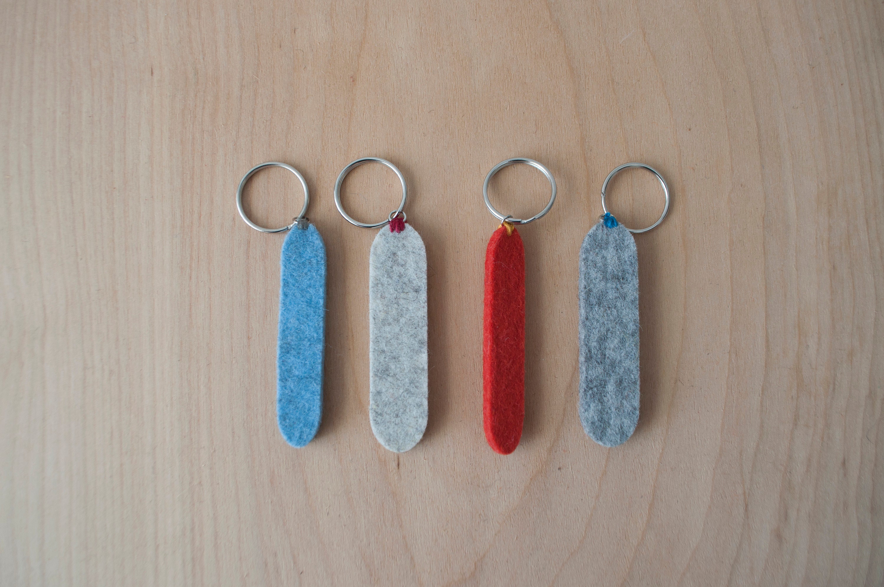 Rounded Rectangle Felt Keyring Etsy
