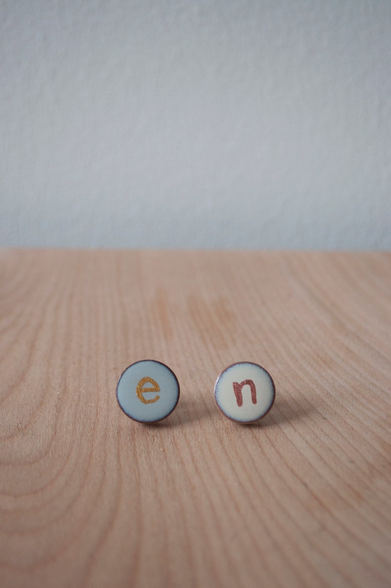 Hand Painted Custom Initial Pins Etsy