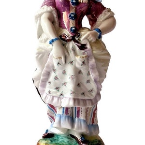 French Porcelain Statue: 19th Century Parisian Woman Figurine