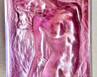 Bohemian Ruby Crystal Jewelry Box , Art Deco Artifact.