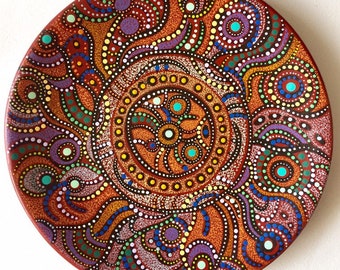 Australian Dot Art Clay Magnets