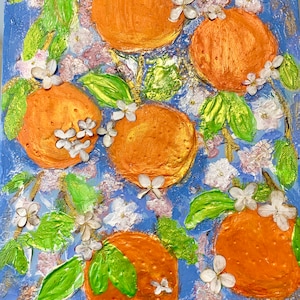 Art texturé de fleur d’oranger