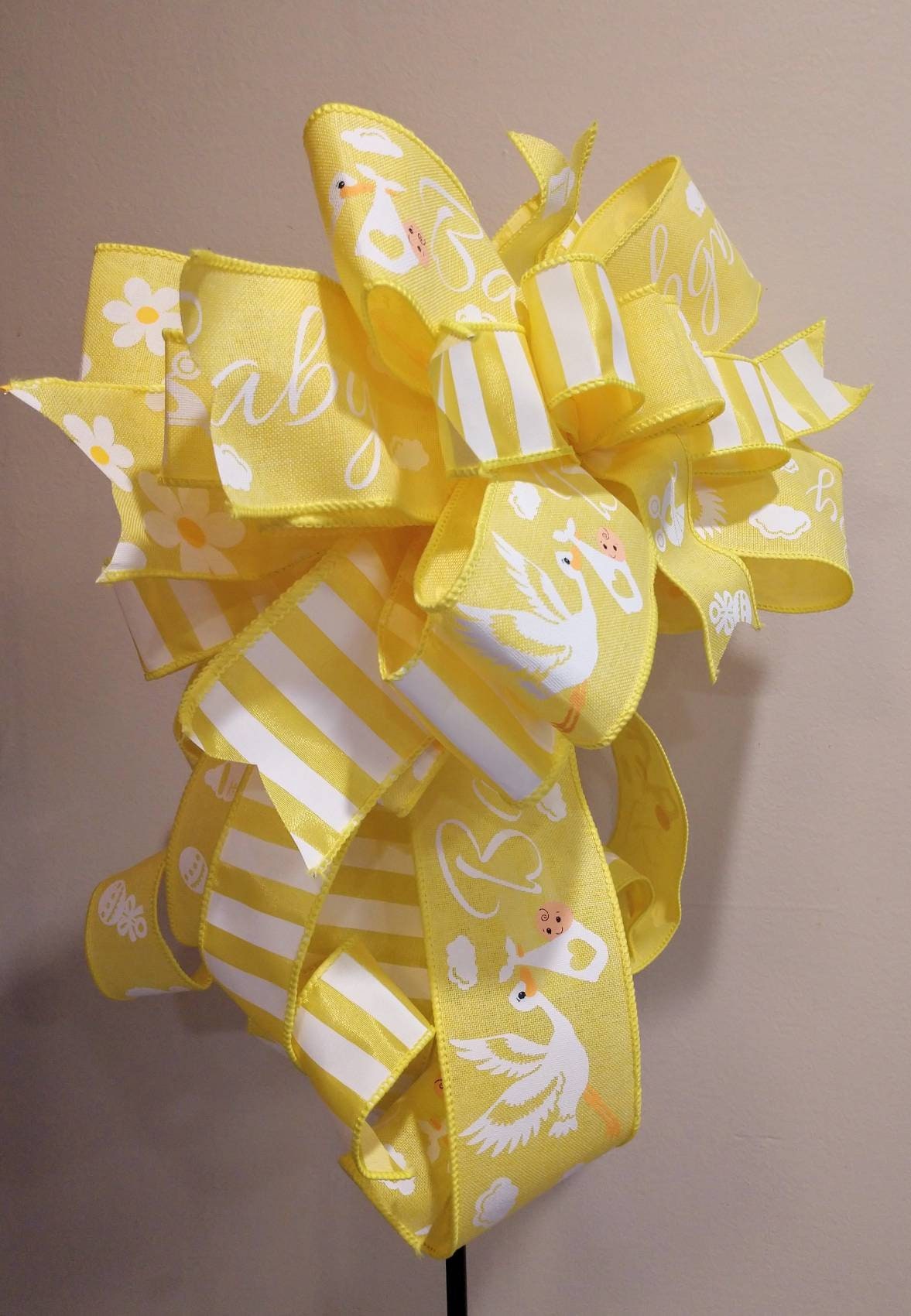 Baby Shower Bow Hospital Door Bowbaby Gift Bowgender Etsy UK
