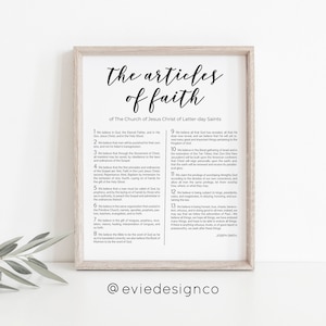 The Articles of Faith | LDS Print, Modern LDS Decor, Digital Download, 8x10, 11x14, 16x20, 18x24, 20x30