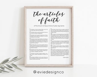 The Articles of Faith | LDS Print, Modern LDS Decor, Digital Download, 8x10, 11x14, 16x20, 18x24, 20x30