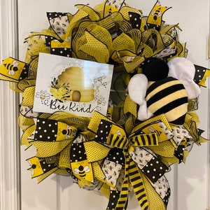 Wired Ribbon * Bumble Bees * Lt. Beige, White, Yellow and Black Canvas –  Personal Lee Yours