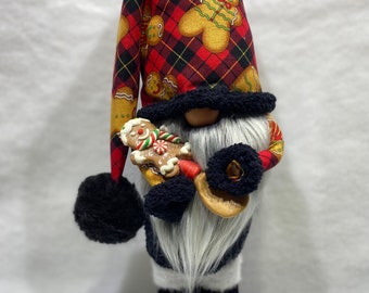 Handmade Gingerbread Gnome: Holiday Decor, 15"