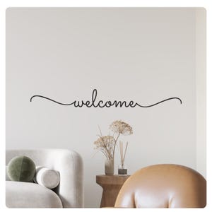 Welcome Wall Decal - Inspirational Quote Sticker for Home Office Business Living Room Entryway Classroom Decor