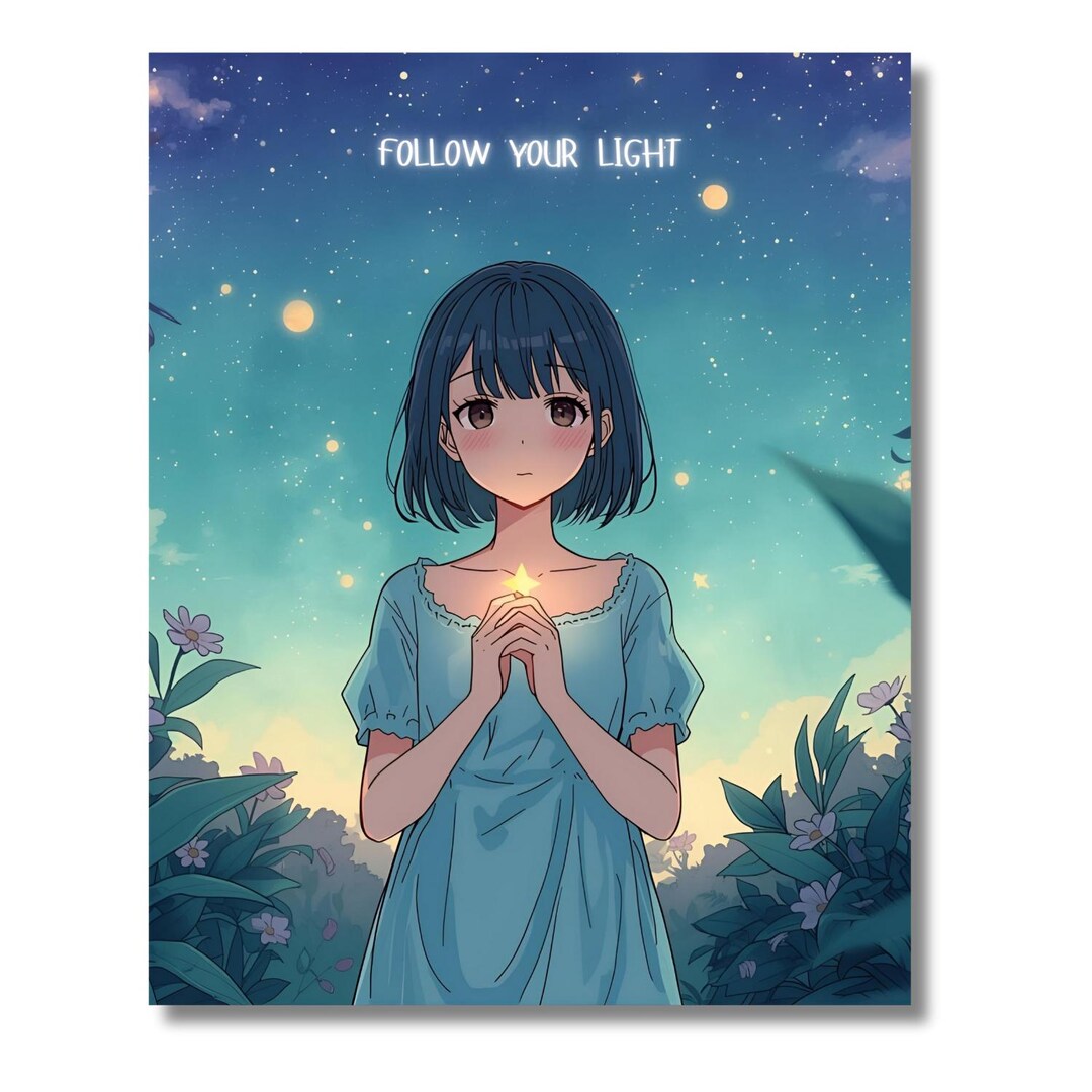 Watercolor Anime Girls Poster Set – Inspirational Girl Room Decor - Etsy