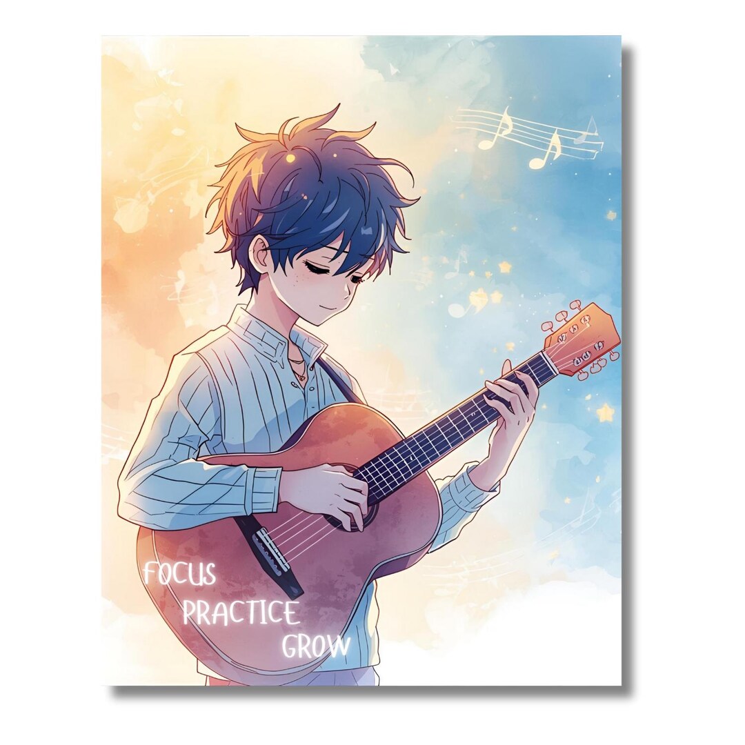Watercolor Anime Boy Poster – Inspirational Kids Room Decor - Etsy