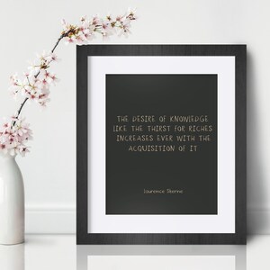 Laurence Sterne Inspirational Wall Art Motivational Quote Art Print Poster Encouragement Gift Dorm Positive Typography Room Office Decor