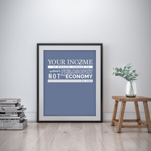 Jim Rohn Quote Art Print, Inspirational Office Decor