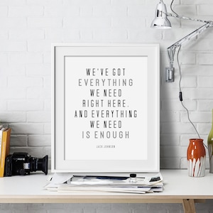 Jack Johnson Inspirational Wall Art Motivational Quote Art Print Poster Encouragement Gift Dorm Positive Typography Room Office Decor