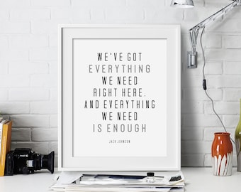 Jack Johnson Inspirational Wall Art Motivational Quote Art Print Poster Encouragement Gift Dorm Positive Typography Room Office Decor