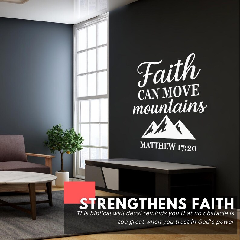 Faith Wall Decal - Motivational and Inspirational Bible Scripture ...