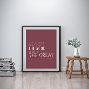 John D. Rockefeller Inspirational Wall Art Motivational Quote Art Print Poster Encouragement Gift Dorm Positive Typography Room Office Decor