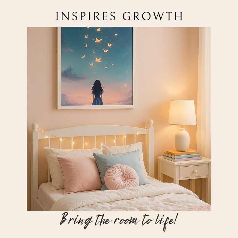 Let Your Dreams Take Flight Watercolor Anime Girls Poster Set ...