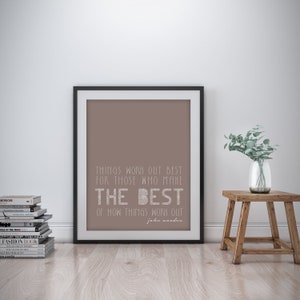 John Wooden Inspirational Wall Art Motivational Quote Art Print Poster Encouragement Gift Dorm Positive Typography Room Office Decor