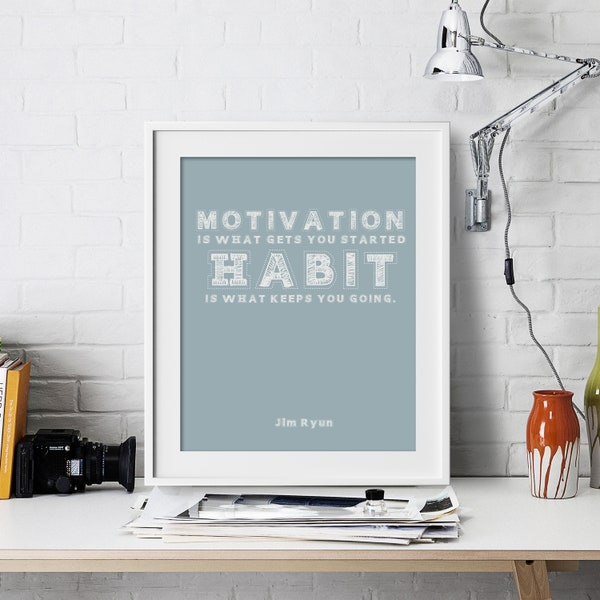 Jim Ryun Inspirational Wall Art Motivational Quote Art Print Poster Encouragement Gift Dorm Positive Typography Room Office Decor