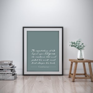 Confucius Inspirational Wall Art Motivational Quote Art Print Poster Encouragement Gift Dorm Positive Typography Room Office Decor image 3