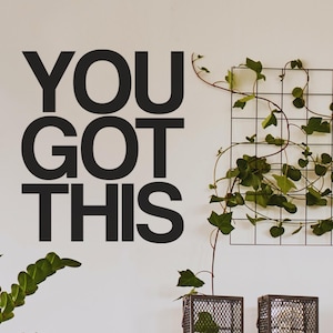 You Got This Wall Decal - Motivational Quote Sticker for Home, Office, Gym, or Classroom Decor, Inspirational Vinyl Art, Positive Words