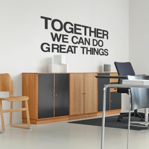 Teamwork Motivational and Inspirational Office Wall Decal Sticker Vinyl Quotes for Business Words and Saying Positive Motivating Decor