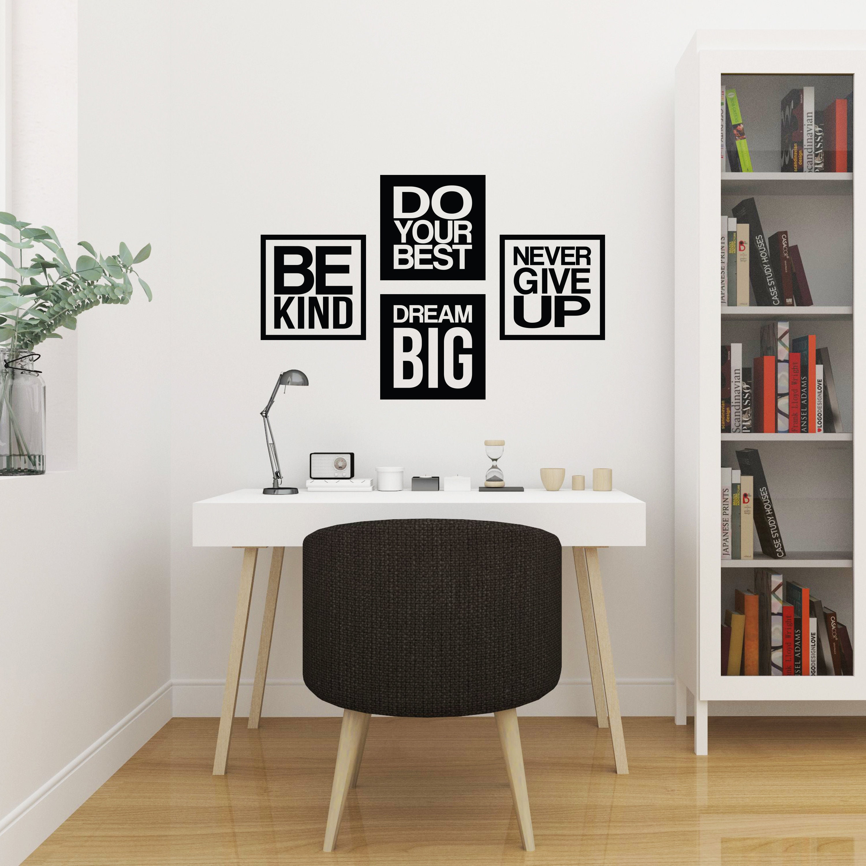 Motivational Wall Decal Set, Inspirational Office Decor, Positive ...
