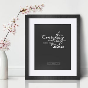 One Republic Inspirational Wall Art Motivational Quote Art Print Poster Encouragement Gift Dorm Positive Typography Room Office Decor