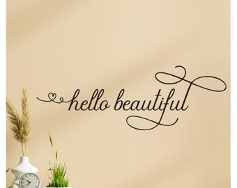 Hello Spiegel Aufkleber - Affirmations-Zitat für Badezimmer-Vanity-Schlafzimmer-Dekor